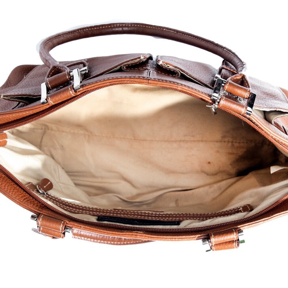 Tignanello Brown Leather Shoulder Bag - Picture 3 of 5